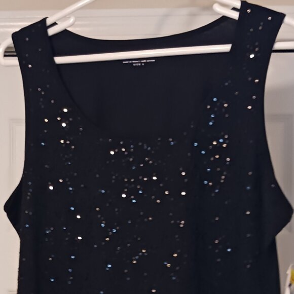 #236 3/$18 - Charter Club Black Tank Top Size L - Picture 3 of 4